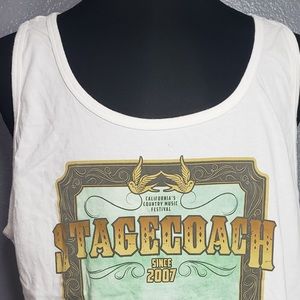 Stagecoach White 2XL PreOwned Tank Top-California Country Music Festival